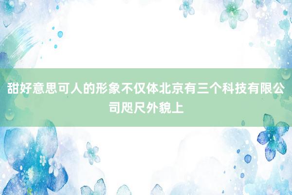 甜好意思可人的形象不仅体北京有三个科技有限公司咫尺外貌上